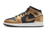 画像1: Air Jordan 1 Mid SE GS Glitter Black/Gold DR6967-071 Jordan ジョーダン シューズ   【海外取寄】【GS】キッズ (1)