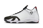 画像1: Air Jordan 14 Retro Black Toe White/Black/Red 487471-160 Jordan ジョーダン ブラックトゥ シューズ   【海外取寄】 (1)