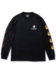 画像1: FIRE PATTERN L/S TEE BK Blk 218-061005 BK AKTR アクター ロング　Tシャツ ウエア 秋冬物 【MEN'S】 (1)