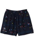 画像1: xPAC-MAN MAZE SHORT WIDE PANTS BLACK 221-090002 BK AKTR アクター Shorts ショーツ バスパン ウエア  【MEN'S】 (1)