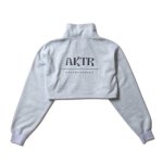 画像1: BREEZE HALF ZIP CROPPED SWEAT  GRAY 221-062010 GY AKTR アクター スウェット アウトウエア ウエア  【WOMEN'S】アパレル (1)