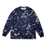 画像1: GHOST CAMO CUT-UP L/S SPORTS TEE NAVY 222-013005 NV AKTR アクター ロング　Tシャツ ウエア 秋冬物 【MEN'S】 (1)