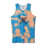 画像1: MIXTURE TIEDYE TANK BLUE 123-001001 BL AKTR アクター ノースリーブ タンクトップ ウエア  【MEN'S】 (1)