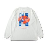 画像1: AEROSTEAM PHOTO L/S DRYTECH TEE WHITE 223-005005 WH AKTR アクター ロング　Tシャツ ウエア 秋冬物 【MEN'S】【SALE商品】 (1)