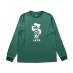 画像1: STENCIL NICK L/S SPORTS TEE GREEN 223-017005 GR AKTR アクター ロング　Tシャツ ウエア 秋冬物 【MEN'S】【SALE商品】 (1)