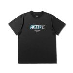 画像1: HALFTONE ACTIVE SPORTS TEE BLACK 224-005005 BK AKTR アクター Tシャツ ウエア  【MEN'S】 (1)