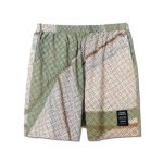 画像1: HALFTONE 5.5-INCH SHORT WIDE PANTS GREEN 224-006002 GR AKTR アクター Shorts ショーツ バスパン ウエア  【MEN'S】 (1)