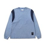 画像1: VINTAGE WASH L/S TEE LIGHT BLUE 224-021005 LBL AKTR アクター ロング　Tシャツ ウエア 秋冬物 【MEN'S】 (1)