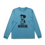 画像1: CARTOON NICK L/S SPORTS TEE BLUE 224-022005 BL AKTR アクター ロング　Tシャツ ウエア 秋冬物 【MEN'S】 (1)