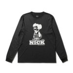 画像1: CARTOON NICK L/S SPORTS TEE BLACK 224-022005 BK AKTR アクター ロング　Tシャツ ウエア 秋冬物 【MEN'S】 (1)