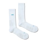 画像1: AKTR LOGO NEO FUTURE SOCKS WHITExLIGHT BLUE 224-024021 WHxLBL CREWソックス AKTR アクター ソックス (1)