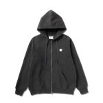 画像1: CLASSIC AKTR LOGO SWEAT ZIP HOODIE BLACK 224-028010 BK AKTR アクター パーカー アウトウエア ウエア 秋冬物 【MEN'S】 (1)