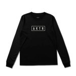 画像1: KIDS AKTR LOGO L/S SPORTS TEE BLACK 224-048005 BK GS AKTR アクター ロング　Tシャツ ウエア 秋冬物 【BOY'S】 キッズ アパレル (1)