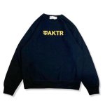 画像1: 68xAKTR LOGO CREW SWEAT BLACK 224-108010 BK AKTR アクター スウェット アウトウエア ウエア  【MEN'S】 (1)