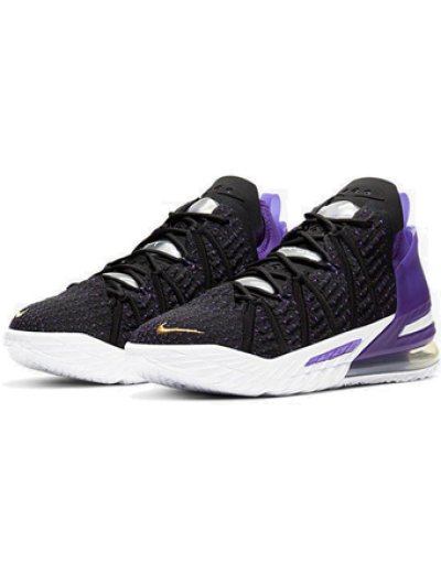 画像1: Lebron 18  Lakers Black/Metallic Gold/Purple/White CQ9284-004 Nike ナイキ シューズ  レブロン ジェームス【海外限定】