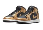 画像2: Air Jordan 1 Mid SE GS Glitter Black/Gold DR6967-071 Jordan ジョーダン シューズ   【海外取寄】【GS】キッズ (2)