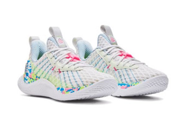 Curry 10 SPLASH PARTY　GS White/Blue/Silver 3026293-100 UnderArmour アンダーアーマー  シューズ ステフォン カリー 【海外取寄】【GS】キッズ