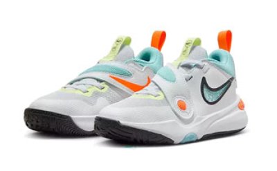 画像1: Team Hustle D11 PS White/Turquoise/Orange HF5737-141 Nike ナイキ シューズ   【海外取寄】【PS】