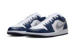 画像2: Air Jordan 1 Low  White/Navy/Gray 553558-141 Jordan ジョーダン シューズ   【海外取寄】 (2)