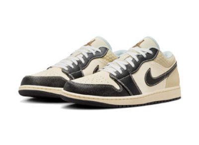 画像1: Air Jordan 1 Low  Coconut Milk/Black/Blue HQ3437-101 Jordan ジョーダン シューズ   【海外取寄】