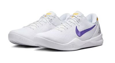 画像1: Kobe 8 Protro Lakers Home White/Court Purple HF9550-101 Nike ナイキ コービー　8　 シューズ  コービー ブライアント 【海外取寄】