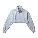 画像2: BREEZE HALF ZIP CROPPED SWEAT  GRAY 221-062010 GY AKTR アクター スウェット アウトウエア ウエア  【WOMEN'S】アパレル (2)