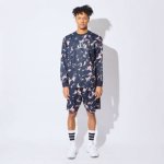 画像2: GHOST CAMO CUT-UP L/S SPORTS TEE NAVY 222-013005 NV AKTR アクター ロング　Tシャツ ウエア 秋冬物 【MEN'S】 (2)