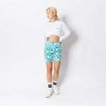 画像2: DESERT DAISY BIKER SHORTS  GREEN 222-081002 GR AKTR アクター Shorts ショーツ バスパン ウエア  【WOMEN'S】アパレル (2)