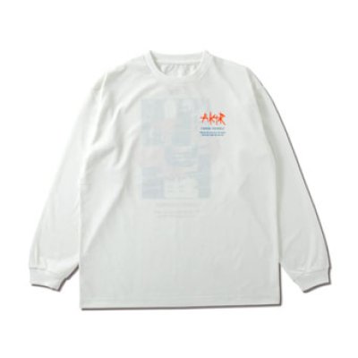 画像1: AEROSTEAM PHOTO L/S DRYTECH TEE WHITE 223-005005 WH AKTR アクター ロング　Tシャツ ウエア 秋冬物 【MEN'S】【SALE商品】