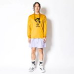 画像2: STENCIL NICK L/S SPORTS TEE YELLOW 223-017005 YL AKTR アクター ロング　Tシャツ ウエア 秋冬物 【MEN'S】【SALE商品】 (2)