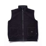 画像2: 68xAKTR REV FLEECE VEST JACKET BLACK/BLACK 223-106010 BKxBK AKTR アクター ジャケット アウトウエア ウエア 秋冬物 【MEN'S】 (2)