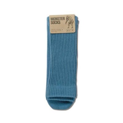 画像1: MONSTER SOCKS "SOLID" BLUE 124-025021 BL CREWソックス AKTR アクター ソックス