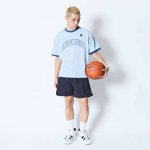 画像2: SPORTSMANLIKE RINGER TEE LGIHT BLUE 224-034005 LBL AKTR アクター Tシャツ ウエア  【MEN'S】 (2)