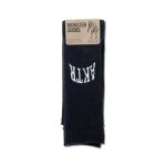 画像2: MONSTER SOCKS COLLEGE LOGO NAVY 224-044021 NV CREWソックス AKTR アクター ソックス (2)