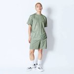 画像2: MOCK GARMENT DYED LOOSE FIT SPORTS TEE GREEN 224-001005 GR AKTR アクター Tシャツ ウエア  【MEN'S】 (2)