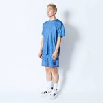 画像2: MOCK GARMENT DYED LOOSE FIT SPORTS TEE BLUE 224-001005 BL AKTR アクター Tシャツ ウエア  【MEN'S】 (2)