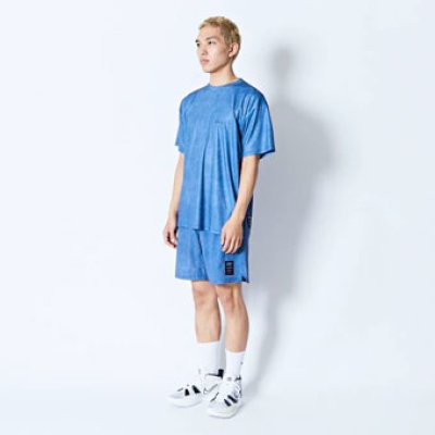 画像1: MOCK GARMENT DYED LOOSE FIT SPORTS TEE BLUE 224-001005 BL AKTR アクター Tシャツ ウエア  【MEN'S】