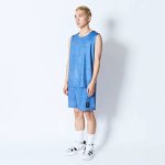 画像2: MOCK GARMENT DYED SLEEVELESS SPORTS TEE BLUE 224-002005 BL AKTR アクター ノースリーブ タンクトップ ウエア  【MEN'S】 (2)