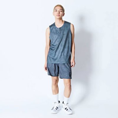 画像1: MOCK GARMENT DYED SLEEVELESS SPORTS TEE BLACK 224-002005 BK AKTR アクター ノースリーブ タンクトップ ウエア  【MEN'S】