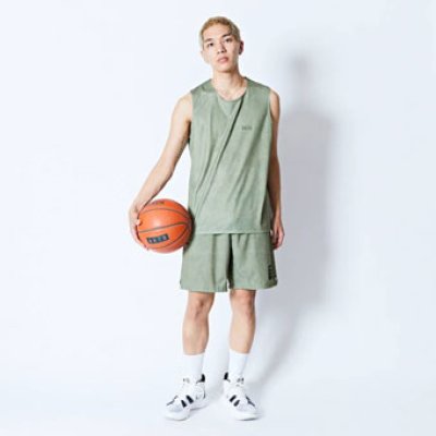 画像1: MOCK GARMENT DYED SLEEVELESS SPORTS TEE GREEN 224-002005 GR AKTR アクター ノースリーブ タンクトップ ウエア  【MEN'S】