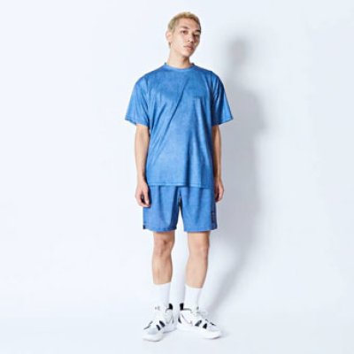 画像1: MOCK GARMENT DYED 6.5-INCH ACTIVE SHORTS BLUE 224-003002 BL AKTR アクター Shorts ショーツ バスパン ウエア  【MEN'S】