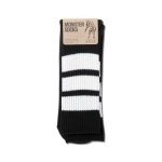 画像2: MONSTER SOCKS BLACKxWHITE 224-007021 BKxWH CREWソックス AKTR アクター ソックス (2)