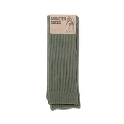 画像1: MONSTER SOCKS SOLID OLIVE 224-008021 OL CREWソックス AKTR アクター ソックス