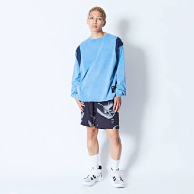 画像1: VINTAGE WASH L/S TEE LIGHT BLUE 224-021005 LBL AKTR アクター ロング　Tシャツ ウエア 秋冬物 【MEN'S】