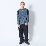 画像2: VINTAGE WASH L/S TEE GRAY 224-021005 GY AKTR アクター ロング　Tシャツ ウエア 秋冬物 【MEN'S】 (2)