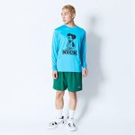 画像2: CARTOON NICK L/S SPORTS TEE BLUE 224-022005 BL AKTR アクター ロング　Tシャツ ウエア 秋冬物 【MEN'S】 (2)