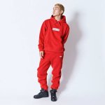 画像2: AKTR LOGO SWEAT PANTS RED 224-029020 RD AKTR アクター Pants パンツ ウエア 秋冬物 【MEN'S】 (2)