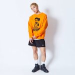 画像2: CARTOON NICK SWEAT CREW NECK ORANGE 224-030010 OR AKTR アクター スウェット アウトウエア ウエア  【MEN'S】 (2)