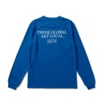 画像2: KIDS AKT LOCAL L/S SPORTS TEE BLUE 224-049005 BL GS AKTR アクター ロング　Tシャツ ウエア 秋冬物 【BOY'S】 キッズ アパレル (2)