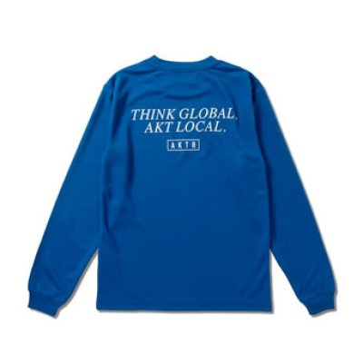 画像1: KIDS AKT LOCAL L/S SPORTS TEE BLUE 224-049005 BL GS AKTR アクター ロング　Tシャツ ウエア 秋冬物 【BOY'S】 キッズ アパレル